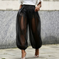 ✨Pantaloni da donna con inserti in rete in stile “lanterna” – look leggero, vestibilità comoda e versatili – perfetti per le giornate calde, la spiaggia e il tempo libero – con eleganti dettagli in rete