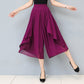 Culotte da donna in chiffon a vita alta e corte