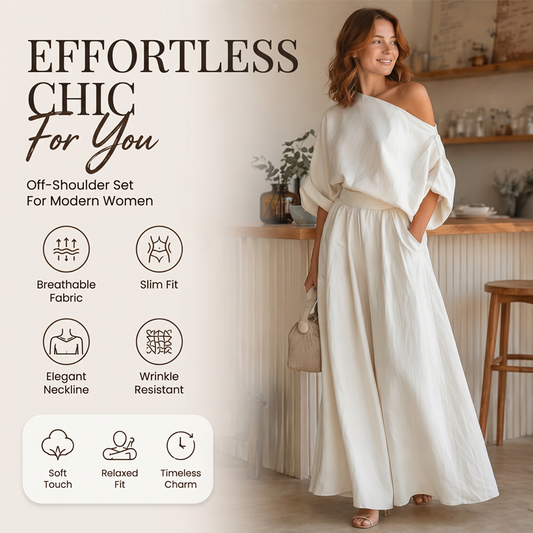 Set composto da top senza spalline e pantaloni a gamba larga da donna