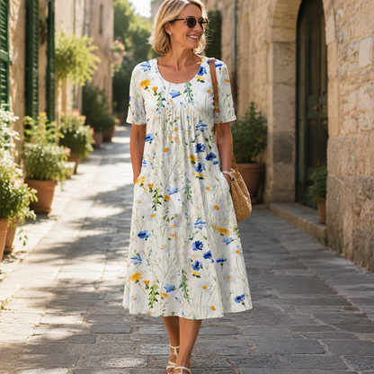 📢🌹 OFFERTA LAMPO -50%! Abito da donna casual con stampa floreale – Leggero, comodo, lavabile in lavatrice, 4 fantasie, taglie dalla S alla 3XL ✨