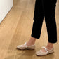 🌸 Eleganti scarpe basse in maglia con fiocco e motivo floreale