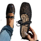🌸 Eleganti scarpe basse in maglia con fiocco e motivo floreale