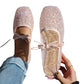🌸 Eleganti scarpe basse in maglia con fiocco e motivo floreale