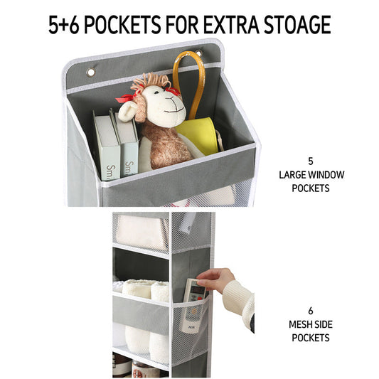 🧺 Organizzatore da appendere a 5 ripiani di grande capacità – spazio extra per ogni cosa! 🏠✨