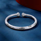 ⌛Limited-Time Offer-Vintage Floral Silver Bangle