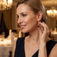 Elegant Red Rose Drop Earrings