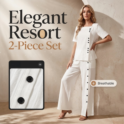 🔥🔥Sconto del 50% sulla nuova collezione – Set a due pezzi: top casual da donna e pantaloni a gamba larga