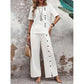 🔥🔥Sconto del 50% sulla nuova collezione – Set a due pezzi: top casual da donna e pantaloni a gamba larga
