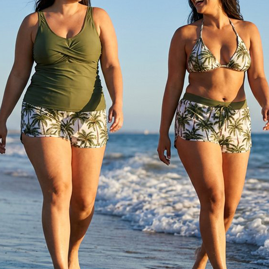 👙🌊Set da bagno da donna in 3 pezzi: tankini con pantaloncini🤸