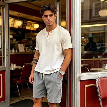 🕰️✨SCONTO DEL 50% – Pantaloncini casual da uomo in velluto a coste con coulisse – Stile vintage, comfort moderno! | Tessuto morbido + vita regolabile | Perfetti per ogni occasione informale ✨
