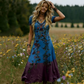 🌸2026 HOT SALE🔥-50%✨ Vintage Maxi Jurk 👗 Elegante V-hals & uniek kleurverloop