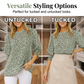 Camicetta casual da donna a pois con maniche a 3/4