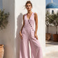 🏆BEST VERKOCHTE ZOMEROUTIT✨Mouwloze V-hals jumpsuit geschikt voor volle figuren