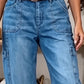 👖 SCONTO DEL 50%! 🌸 Pantaloni casual da donna in denim elasticizzato a vita bassa – Comodi e versatili – Perfetti per le giornate informali, le gite estive o un look chic in ufficio – traspiranti ed eleganti ✨🌿