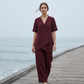 👗 Set composto da top asimmetrico e pantaloni a gamba larga da donna – look moderno, taglio leggero e versatile – perfetto per le giornate calde, le feste e le occasioni speciali | Spedizione gratuita