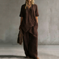👗 Set composto da top asimmetrico e pantaloni a gamba larga da donna – look moderno, taglio leggero e versatile – perfetto per le giornate calde, le feste e le occasioni speciali | Spedizione gratuita