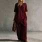 👗 Set composto da top asimmetrico e pantaloni a gamba larga da donna – look moderno, taglio leggero e versatile – perfetto per le giornate calde, le feste e le occasioni speciali | Spedizione gratuita