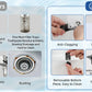 Filtro di scarico per lavabo 3 in 1 Hibbent aggiornato, tappo a molla universale, raccoglitore di capelli rimovibile in acciaio inossidabile a forma di cestello, tappo per lavabo da 1,1–2,36 pollici, cartuccia in ottone, nero opaco