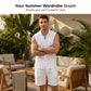 👔 Herren Leinen ärmelloses Hemd & Shorts Set – leicht, atmungsaktiv & vielseitig – perfekt für warme Tage, Strand & Freizeit – lässiger Look mit hohem Tragekomfort | Versandfrei