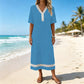 🔥SCONTO DEL 50% - OLTRE 50.000 PEZZI VENDUTI👗Abito da donna con scollo a V in pizzo, tessuto traspirante che nasconde il grasso sulla pancia e sui fianchi