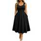 🔥SCONTO DEL 50% - OLTRE 50.000 PEZZI VENDUTI👗Abito midi da donna a trapezio con vita incrociata che nasconde il ventre e il grasso sui fianchi