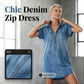 🌸 TENDENZA TOP 2026💙 Abito con cerniera da donna – Ampio ed elegante👗