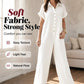 🚀 Neu eingetroffen – 50% Probierpreis! Lässiger, locker sitzender Kurzarm-Jumpsuit mit Knöpfen für Damen