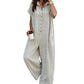 🚀 Neu eingetroffen – 50% Probierpreis! Lässiger, locker sitzender Kurzarm-Jumpsuit mit Knöpfen für Damen