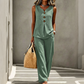 📈 Best seller n. 1 – subito il 50% di sconto! Set composto da top da donna senza maniche con bottoni e pantaloni larghi