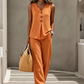 📈 Best seller n. 1 – subito il 50% di sconto! Set composto da top da donna senza maniche con bottoni e pantaloni larghi