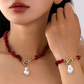 Set composto da collana e bracciale con pezzetti irregolari di turchese