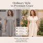 Abito elegante da donna, con scollo a V e volant