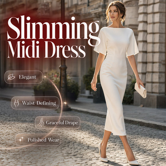 🌸👗 Nuova collezione 2026: abito da donna elegante, di media lunghezza, sciancrato e che slancia la figura