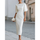🌸👗 Nuova collezione 2026: abito da donna elegante, di media lunghezza, sciancrato e che slancia la figura