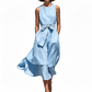🔥-50%👗 Abito lungo da donna senza maniche – Cintura a cravatta, vita alta, taglio fluido