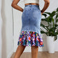 Gonna a sirena in denim a vita alta da donna