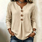 ⌛ Solo fino ad esaurimento scorte – poi tornerà il prezzo normale! Elegante top da donna con scollo a V e bottoni
