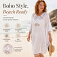 ✨Neu eingetroffen✨🌊Fließendes Patchwork-Strandkleid mit Boho-Quasten – ideal für den Urlaub
