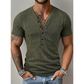 🔥 50% RABATT! 👕 Herren V-Ausschnitt T-Shirt mit Strukturstoff ✨ Zweifarbiges Streifen-Design, Bequeme Passform & Perfekt für Alltag und Freizeit