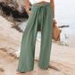 Pantaloni casual a vita alta e a gamba larga da donna