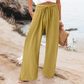 Pantaloni casual a vita alta e a gamba larga da donna