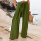 Pantaloni casual a vita alta e a gamba larga da donna