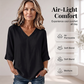 Top fluido con scollo a V e linea leggera