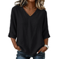 Top fluido con scollo a V e linea leggera