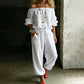 ✨ Eleganter Damen-Jumpsuit im Off-Shoulder-Design – bequem, stilvoll und leicht zu tragen