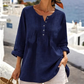 🏃‍♀️ Sta andando a ruba – non esitate! Camicetta da donna a maniche lunghe con plissettatura e scollo Henley