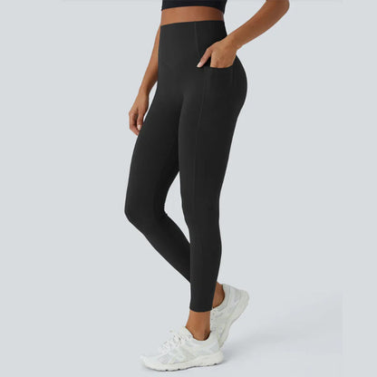 Leggings da allenamento a vita alta, modellanti, con effetto lifting sui glutei e contenimento addominale, dotati di tasca laterale
