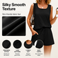 Set composto da una canotta casual e pantaloncini con coulisse da donna