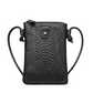 Borsa a tracolla in pelle per cellulare con elegante motivo coccodrillo, da donna