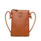 Borsa a tracolla in pelle per cellulare con elegante motivo coccodrillo, da donna